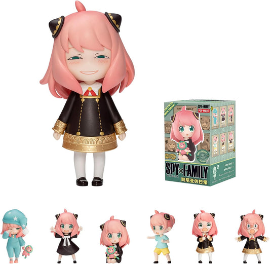 POP MART Spy × Family Anya's Daily Life Series Figures, Spy Blind Box Figures, Random Design Action Figures Collectible Toys Home Decorations, Holiday Birthday Gifts for Boys and Girls, Single Box