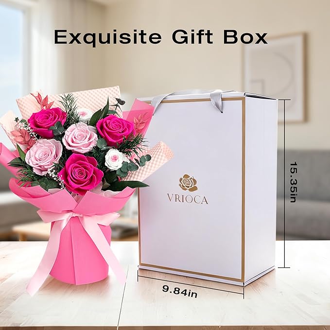 Vrioca Flowers for Delivery, Preserved Flowers Bouquets, Birthday Gifts for Women Mom