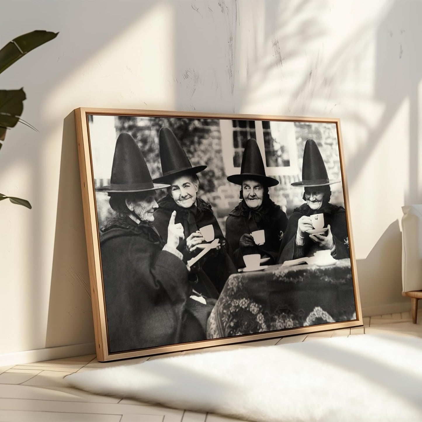 Poster Master Vintage Witches Tea Party Poster - Retro Witchcraft Print - Halloween Art - Gift for Men & Women - Funny Gothic Decor for Living Room, Bedroom, Kitchen or Dorm - 16x20 UNFRAMED Wall Art