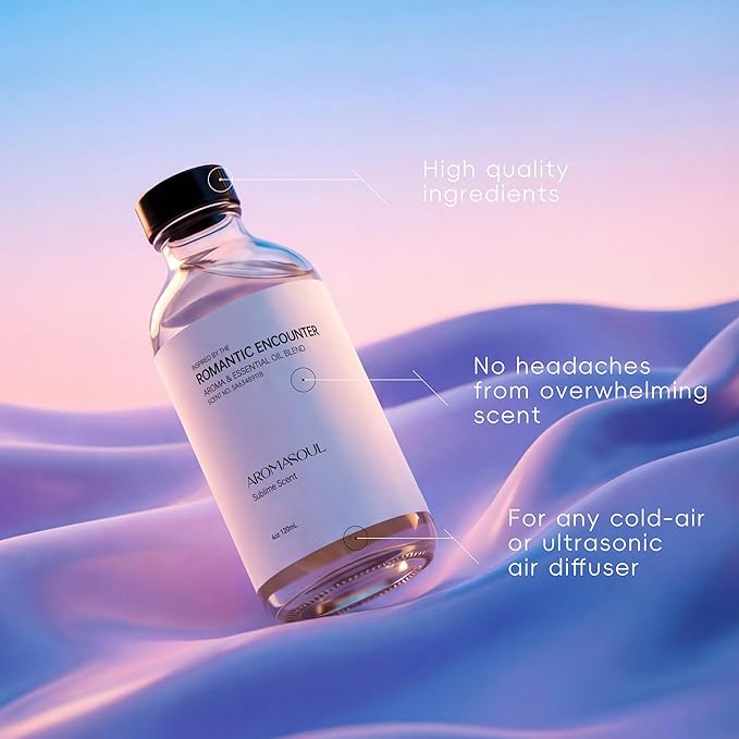 Hotel Diffuser Oil Romantic Encounter Scent - Premium Fragrance Oil for Ultrasonic and Waterless Diffuser - 120 mL, 4 fl oz