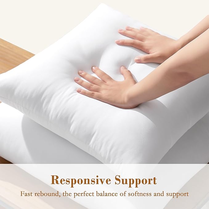 puredown® 14x14 Pillow Inserts, 2 Pack Fluffy Soft Throw Pillow Inserts Filled with Plump Stuffer, Square Decorative Pillows for Couch, Sofa, Bed and Home Decor