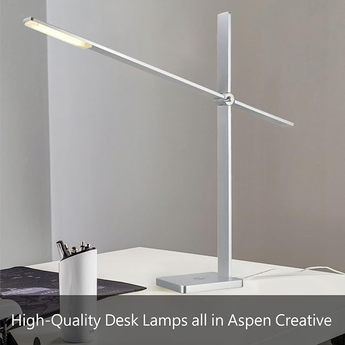 Aspen Creative 40182-31, 14-1/2" High Transitional Ceramic Table Lamp, Light Grey and Hardback Empire Shaped Lamp Shade in White, 10" Wide