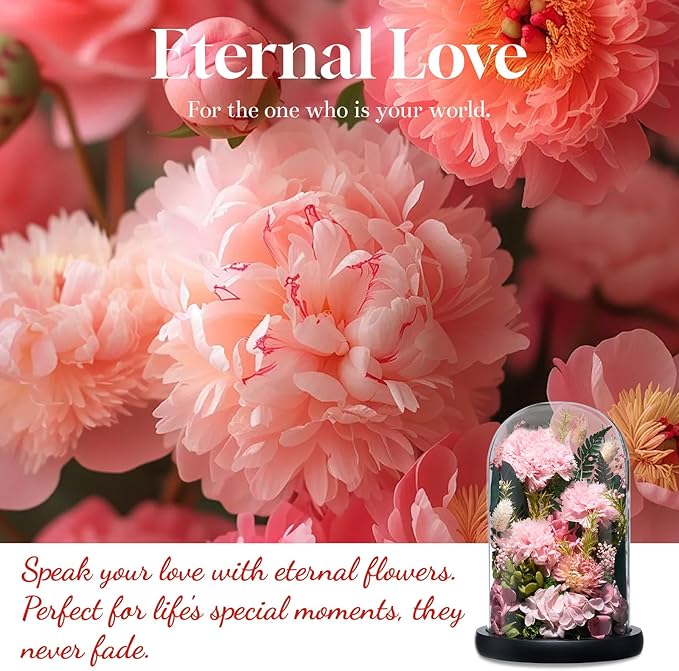 Preserved Roses,Forever Fresh Flowers 7.48in,Gift for Women,Mom,Grandma,Wife,Girlfriend,Sister,and Daughter Perfect for Birthday,Mother’s Day,Valentine’s Day (Thankful Pink3)