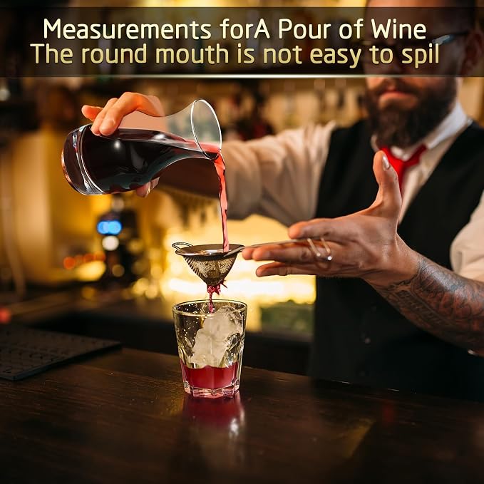 Remagr 42 Pack Single Serving Wine Carafe Glass Small Mini Carafe Individual Wine Refill Decanter for Dinner Parties Tastings Bars Restaurants (6.5 oz)