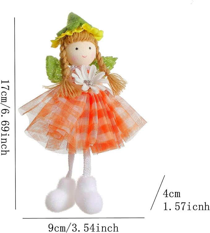 Eimilaly Four-Color Daisy Sprites Ornaments Spring Gnome for Home Decorations, Tomte Gnomes Set Ornaments for Garden or Rustic Theme Party Gnome Decor - 4PCS