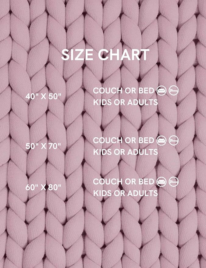 YnM Chunky Throw Blanket, Medium-Weight, Hand Knitted, Skin Friendly, Ventilated and Breathable, Machine Washable, Home Décor Piece for Couch, Sofa and Bed (Fancy Pink, 50x70 Inch)