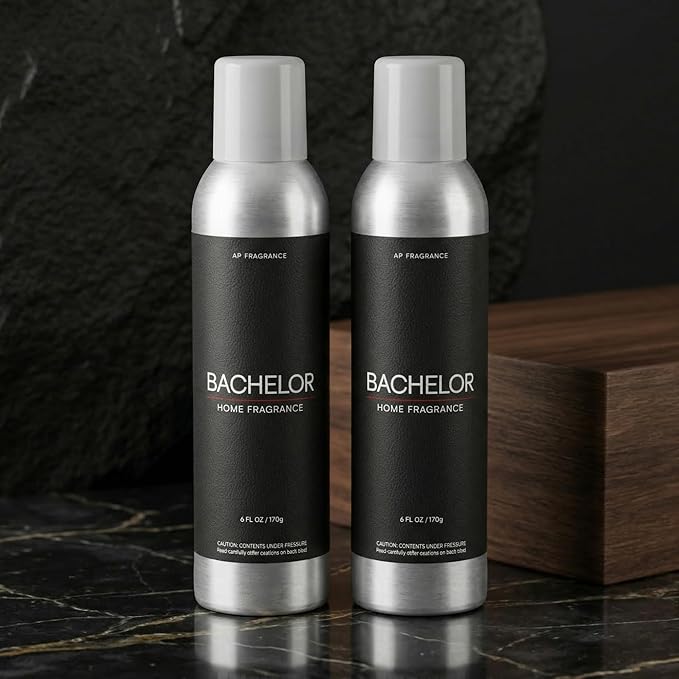 Room Fragrance Air Freshener Spray Concentrated Bathroom, Kitchen, Car, or Office Deodorizer, U.S.- Made by AP Fragrance (Bachelor)