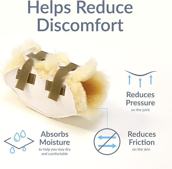 Sheepskin Ranch 100% Medical Sheepskin Elbow Pad – Genuine Australian Wool Cushion for Pressure Relief, Hypoallergenic & Washable – Soft, Breathable, Odor-Resistant Protector for Comfort & Support, Made in the USA