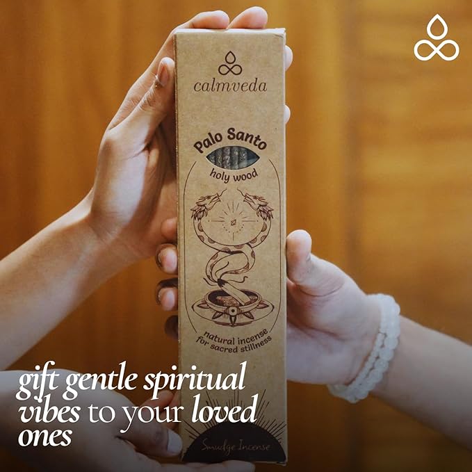 Smudge Palo Santo Sticks Incense - for Energy Cleansing Protection Incense (24+ Sticks, 9 inches) Thick Natural Incense with Real Peru Palo Santo Resin |Inciensos para Sacar Malas Energias