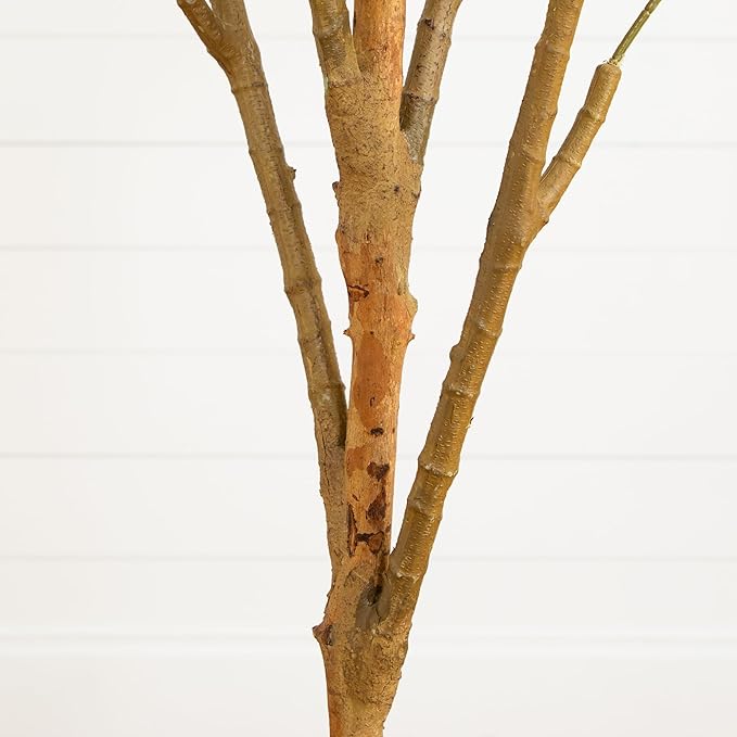 Nearly Natural Olive Tree Artificial Indoor 7FT Tall Silk Faux Olive Tree for Home and Office Decor, Fake Potted Olive Tree with Natural Wood Trunk, Realistic Olive Tree Branches and Lifelike Fruits