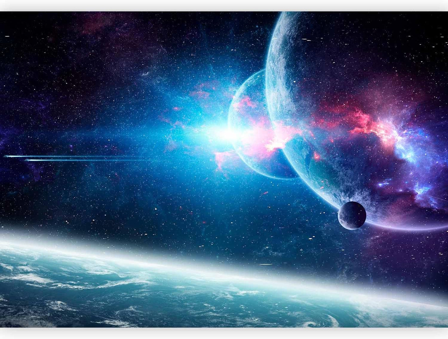 artgeist Premium Wall Mural Cosmos Galaxy 118x83 in - Non-Woven Wallpaper Fleece Wall Decor Photo Print Picture Image Design Stars Solar System Universe Space b-C-10047-a-a