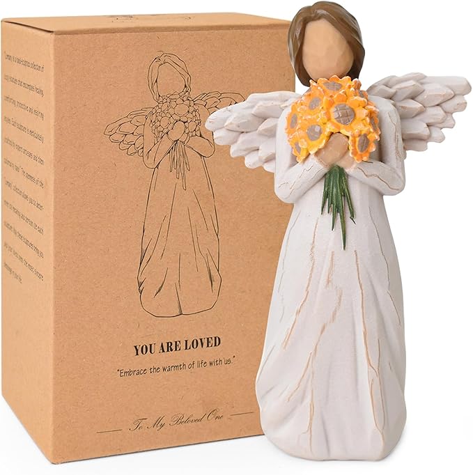 Get Well Gifts for Women After Surgery, Sunflower Gifts, Congratulations Gifts for Women, Sculpted Hand-Painted Collectible Figurines for Home Decor Ornament