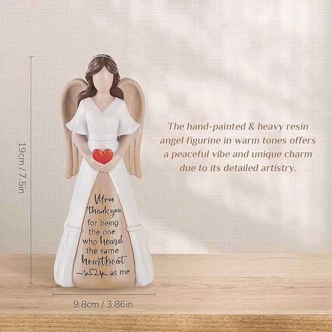 Storieme Gifts for Mom from Daughter Son: Thank You Moms Angel Figurines Statue - Sentimental Gift for Christmas Birthday Mothers Day Thanksgiving
