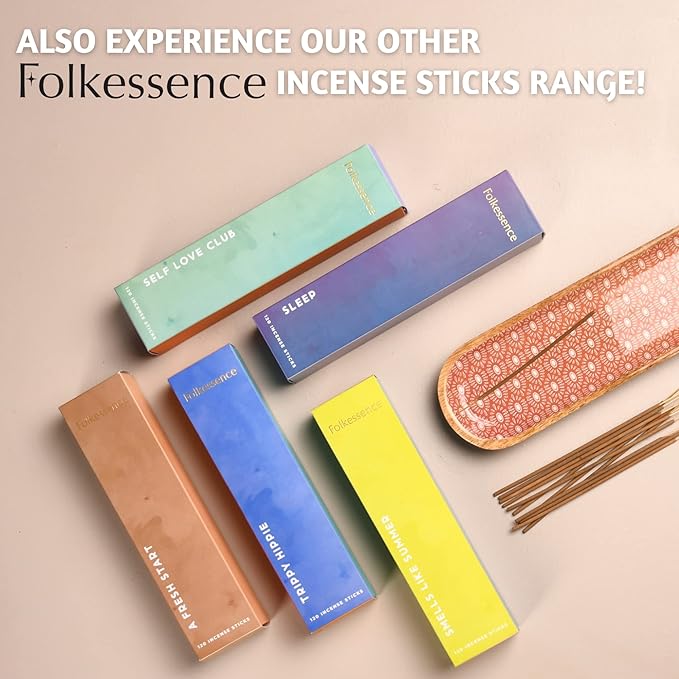 Folkulture Incense Sticks (120 Sticks) | Set of 6 Smell Like Summer Incense for Gifts, Aromatherapy | No Charcoal,Organic,Non Toxic,45 Mins Burn Time Sea Breeze, Lemon Summer Scents Insence-Sticks