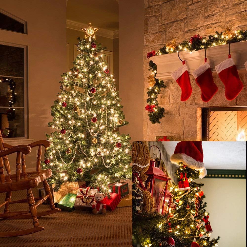 98FT 200 LEDs String Lights Waterproof Fairy Lights 8 Modes with Memory 30V UL Certified Power Supply for Home, Garden, Wedding, Party, Christmas Decoration Indoor Outdoor (Warm White)