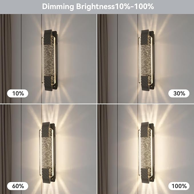 camuucci Battery Operated Wall Sconce, Rechargeable Black Light 1 Pack | Wireless Wall Lamp with 12000mAh Battery，Not Hardwired Wall Fixture for Bedroom Living Room - 14.5 Inches