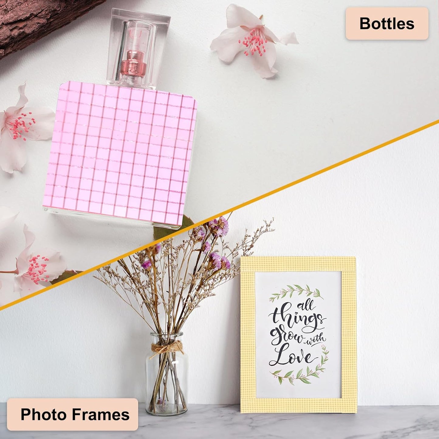 PATIKIL 5x5mm Self Adhesive Mirrors Mosaic Tiles, 10000 Pcs Square Mini Glass Mosaic Disco Tile Sticker for DIY Craft Disco Ball Party Decoration, Pink