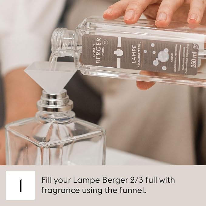 Maison Berger Fresh Eucalyptus Lampe Berger Refill, 1 Liter (33.8 fl oz), 2-in-1 Catalytic System, Neutralizes Odors and Diffuses Fragrance, Citrus, Green Notes, Lavender, Eucalyptus, Made in France