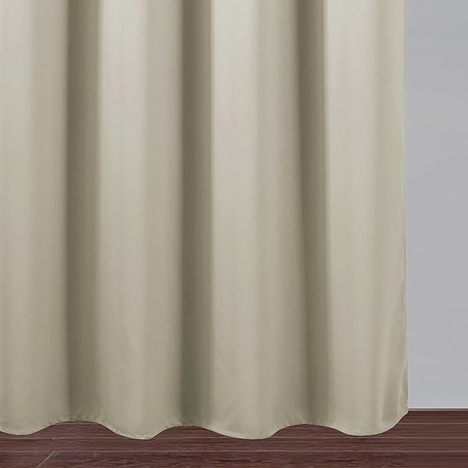 LEMOMO Light Beige Thermal Blackout Curtains/52 x 72 Inch/Set of 2 Panels Room Darkening Curtains