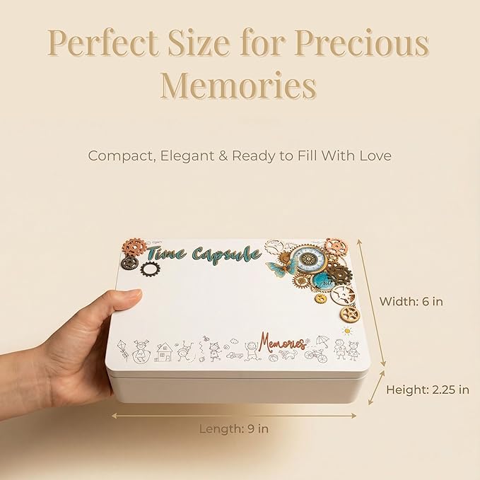 d.d-Lock Box 1.0 Time Capsule – Premium Keepsake Memory Box by didi–just for you | Preserve Childhood Moments, Letters & Treasures | Meaningful Gift for Families | pink