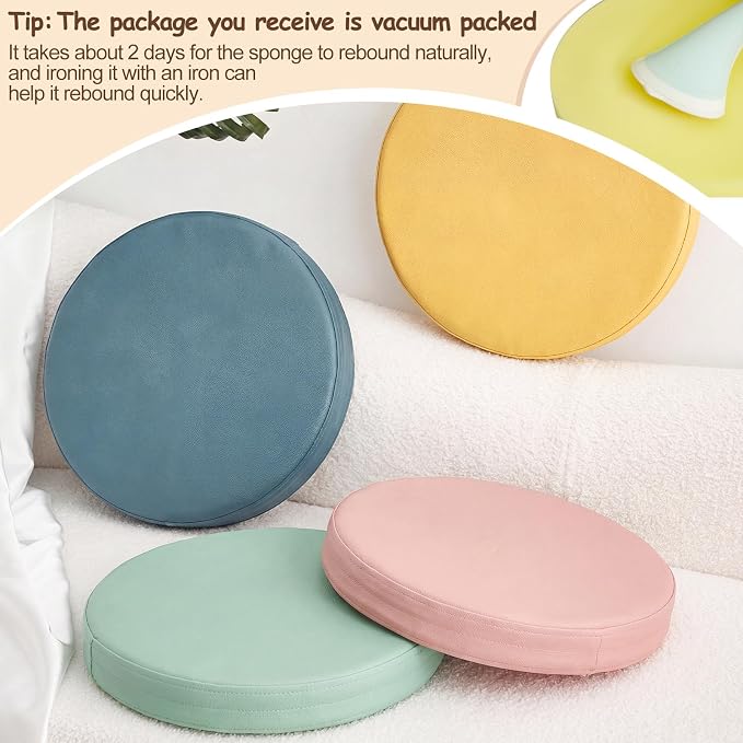 Juexica 4 Pcs Extra Thick Flexible Seating Floor Cushions Assorted Colored Pillow Floor Cushions for Classroom Soft Flexible Seating for Kids Learning Sitting Daycare School Chair (Hippie Boho Color)