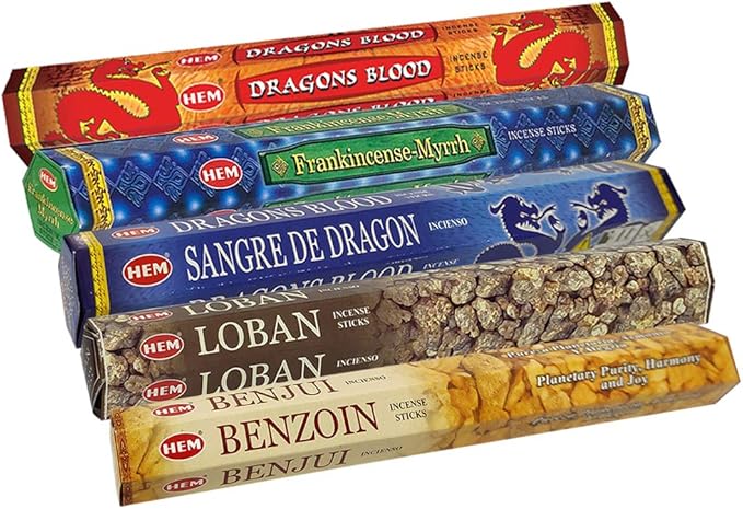 Hem Incense Sticks Variety Pack #3 and Incense Stick Holder Bundle with 5 Popular Based Fragrances