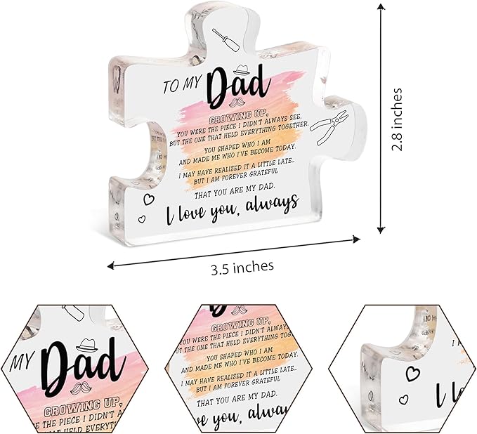 To My Dad – Best Dad Ever Gifts, Valentines Fathers Day Daddy Gifts from Daughter or Son, Golf Dog Bonus Father in Law Birthday Gift