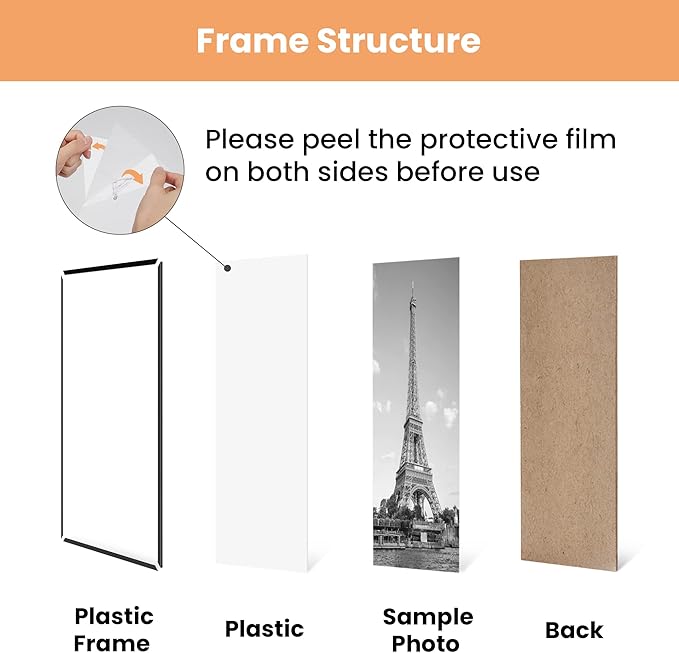 upsimples 24x32 Poster Frame Black 3 Pack, Scratch-Proof Picture Frames 24 x 32 for Photo Gallery - Slide-In Strips, Horizontal or Vertical Wall Mounting
