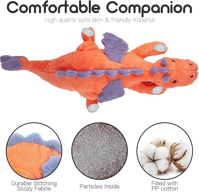 ARELUX Giant 50in 3Lb Big Orange Dragon Large Stuffed Animals Cute Plush Toy Fuzzy Jumbo Dinosaur Pillow Plushies with Wings Cuddly Soft Pterosaur Plushie for Friends Family Member