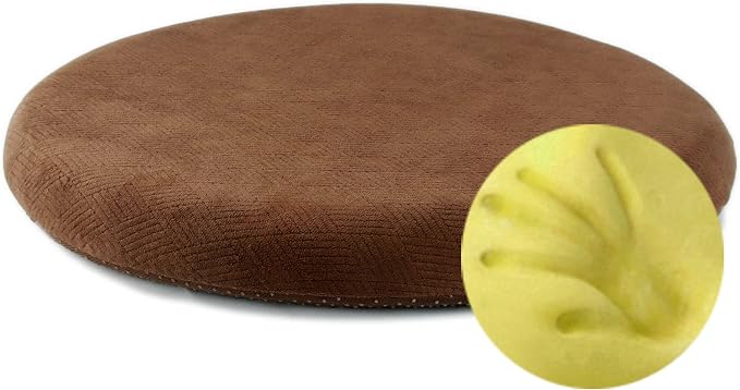 Sigmat Memory Foam Seat Cushion Anti-Slip Soft Round Stool Cushion Chair Pad 20 Inch Coffee