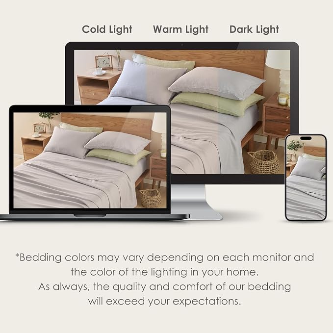 DAPU 100% Linen Pillowcases 20x40 Inches Pillow Cases (Pack of 2) with Envelope Closure, Stone Washed Breathable and Cooling (Fog Gray, King)