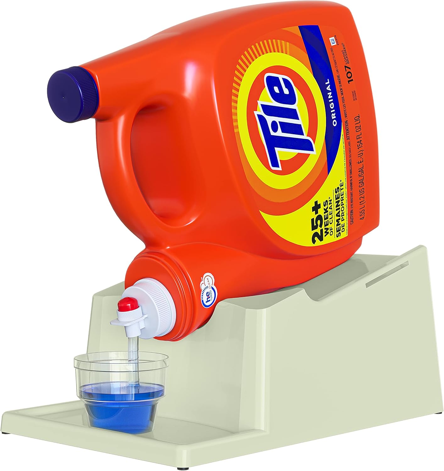 Skywin Laundry Detergent Holder Stand with Tray, Laundry Detergent Stand with Cup Holder & Drip Tray Catcher for Washing Space Organization, Easy Pour (Green)