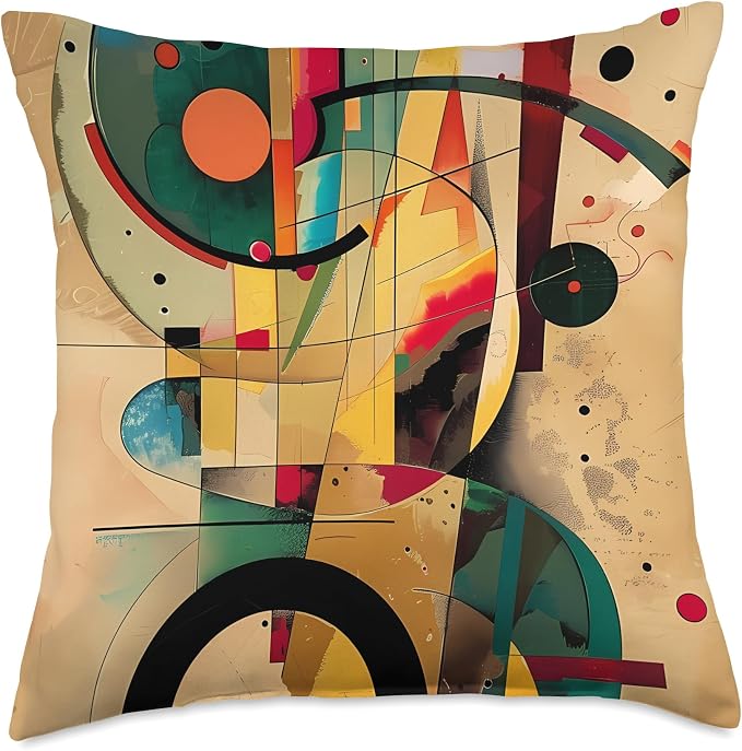 Abstract Art Tropical Composition by Vassily Kandinsky Throw Pillow