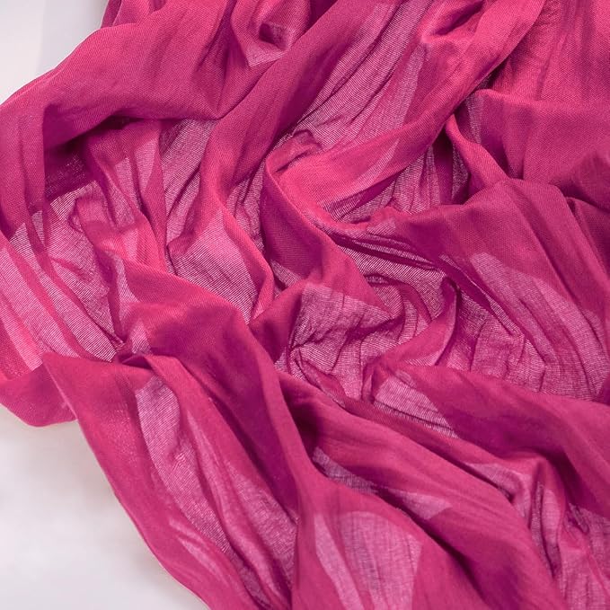 Socomi 6pcs Hot Pink Cheesecloth Table Runner Fuchsia Boho Rustic Gauze 120 inch 10FT Cheese Cloth Runner for Wedding Party Baby Shower Birthday Home Decor