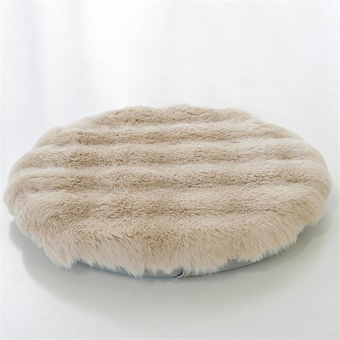 Lifup Round Chair Pads Memory Foam Seat Cushion Soft Cozy Plush Non Slip Thick Pad with Ties and Removable Cover for Dining Room, Office Khaki 2 14 x 14 Inch