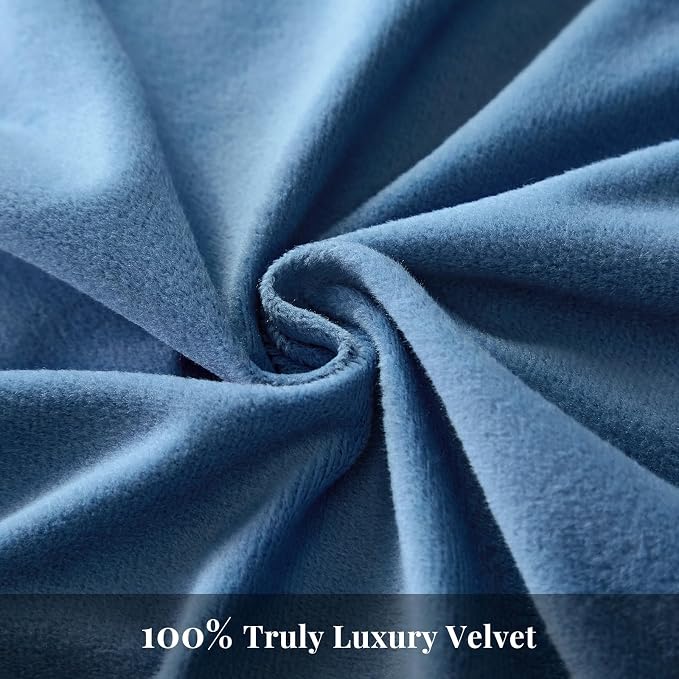 WARMDERN Light Blue Flannel Velvet Duvet Cover King Size Duvet Cover Bedding Sets, 3pcs Ultra Soft Luxury Textured Modern Crystal Velvet Duvet Covers with Zipper Closure(Light Blue, King)