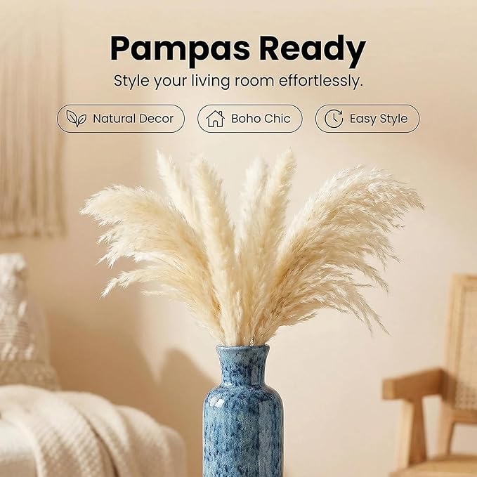 CwlwGO-Blue Ceramic Vases Set,Small Vase Sets,Farmhouse Country Vases Home Decor,Living Room Table Decoration,Shelf Decor,and Entrance Decoration Centerpieces.