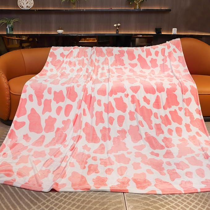 GEULAY Queen Blanket for Bed, Extra Large Full Size Pink Fleece Throw Blanket for Bedroom Living Room, Pink Gifts for Women, Couples, Colleage Girls 90" x 90"