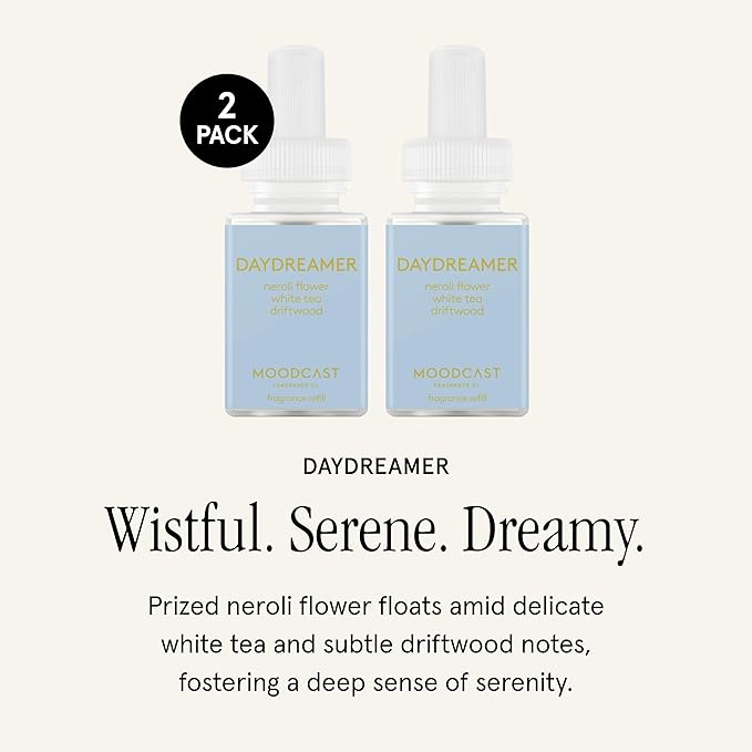 Pura & Moodcast Home Scent Refill - Smart Home Air Diffuser - Long-Lasting Premium Fragrance per Refill - Household Essential - Clean & Safe Diffuser Fragrance - 2 Pack, Daydreamer