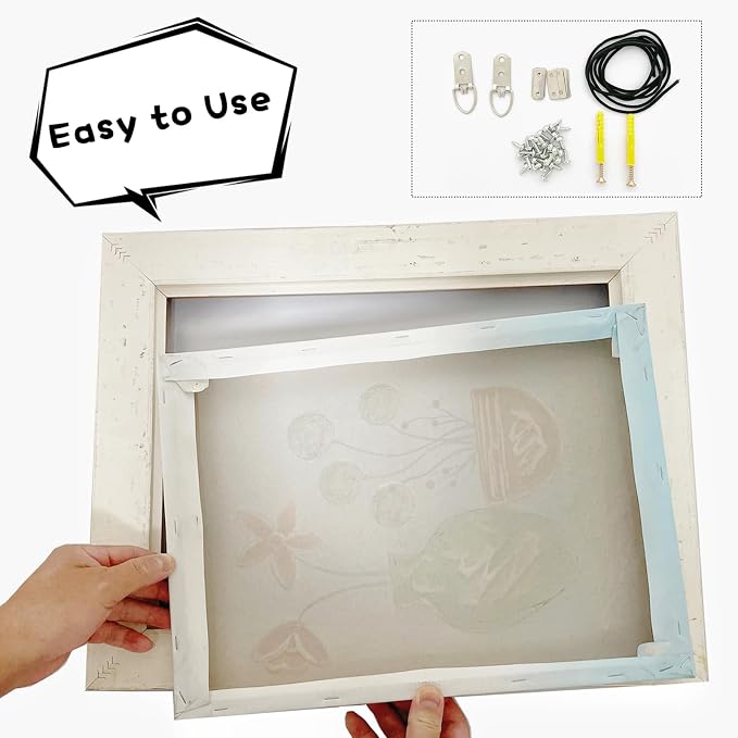 Akfado Vintage Gold Frame for 16x20 Canvas Paintings, 2.36” Wide Victorian Ornate Art Frame for Antique Portraits Countryside Season Landscape Art Show Exhibition (No Front Cover & Backboard)