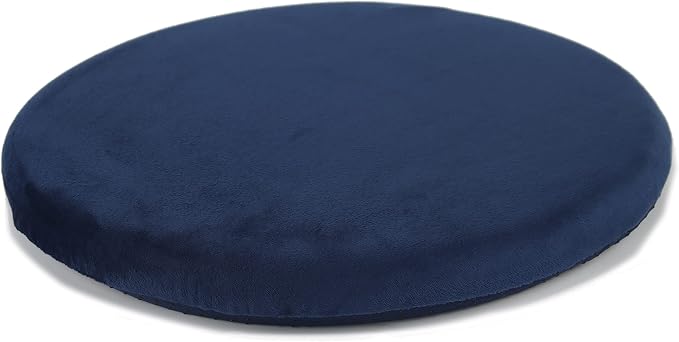 Sigmat 15" Round Seat Cushion, Memory Foam Stool Cushion for Stool Chair Navy