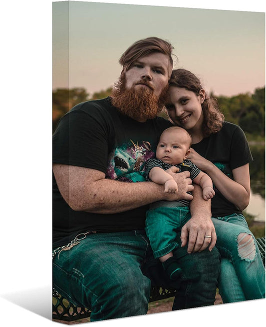 Laoife Custom Canvas Prints with Your Photos 24"x36", Canvas Photo Prints Custom, Personalized Canvas Wall Art for Office Home Bedroom Living Room Wall Decor, Gift for Father's Day Birthday Wedding