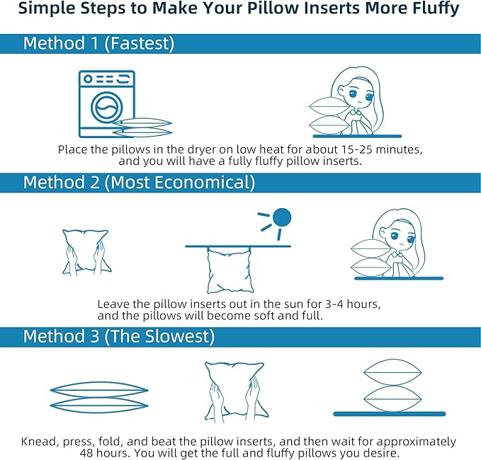 16 x 16 Outdoor Pillow Inserts Pack of 4 Patio Furniture Pillows Cushion Waterproof Square Throw Pillow Inserts Decorative Couch Pillow Inserts White Sofa Sham Cushion Stuffer