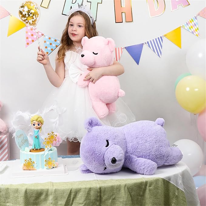 Tezituor Koala Stuffed Animal Plush Pillow,20" Soft Plush Koala Bear Hugging Pillow Home Decor Birthday Gift for Kids Girls Boys,Purple