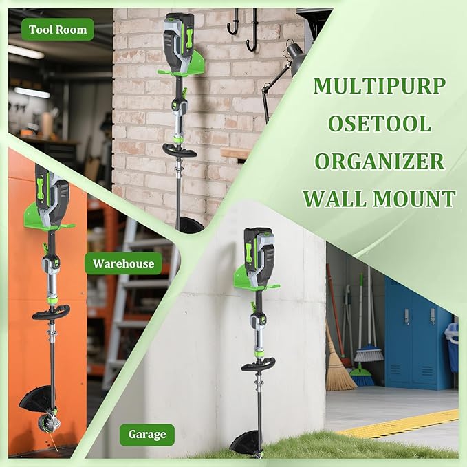Power Tool Organizer Wall Mount, Lawn Tool Storage Rack for Weed Eater, Trimmer Rack for E.GO Power+ String Trimmer, Battery Powered 1 Pack