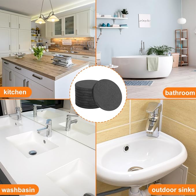 40 Pack 4 Inch Round Diatomaceous Earth Coaster, Versatile Water Absorbent Diatomite Coaster, Premium Water Absorbing Bath Stone Mat for Modern Home