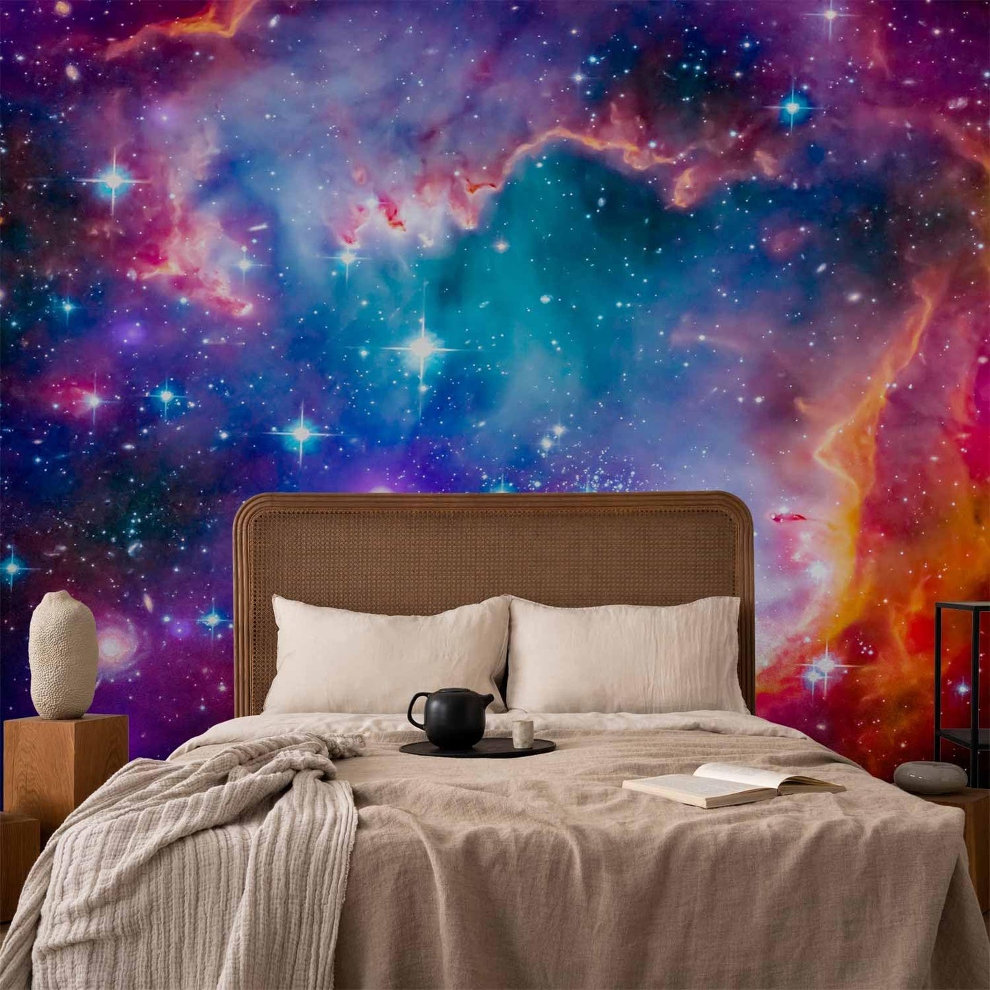 artgeist Wall Mural Abstract 96x69 in - Peel and Stick Self-Adhesive Wallpaper Removable Large Sticker Foil Wall Decor Print Picture Image Design Abstract Cosmos Sky Star i-G-10010-a-a
