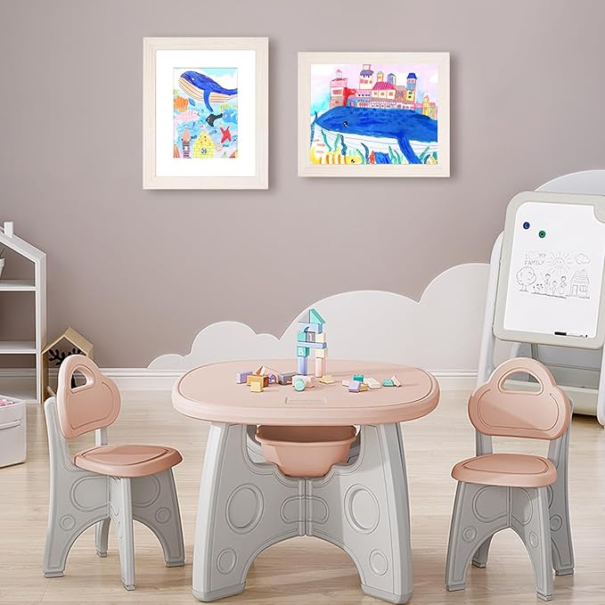 KINLINK 8.5x11 Kids Art Frame Set of 2, Solid Wood Kids Artwork Frames Changeable with Front Opening Hold 150 Pictures, Art Frames for Kids Art with Mat，without Mat 8.5x11 Picture Frame White Wood