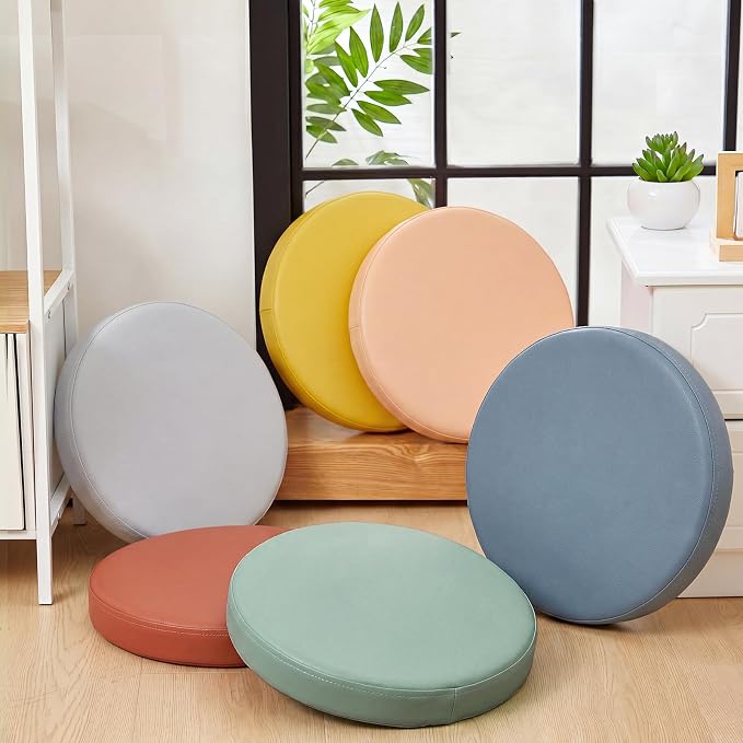 Juexica 6 Pcs Extra Thick Flexible Seating Floor Cushions Assorted Colored Pillow Floor Cushions for Classroom Soft Flexible Seating for Kids Learning Sitting Daycare School Chair (Boho Color)