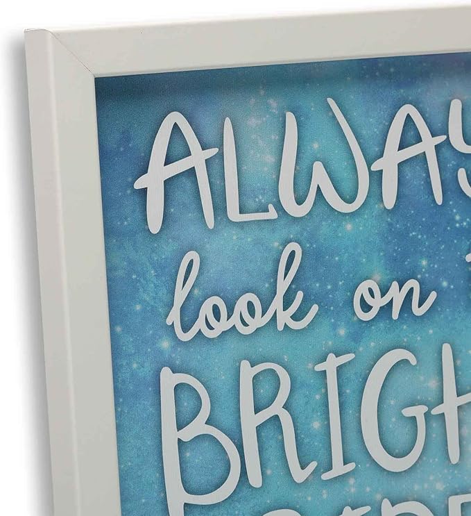 Disney Lilo and Stitch Always Look On the Bright Side Framed Wood Wall Decor - Cute Stitch Wall Art for Home Decorating
